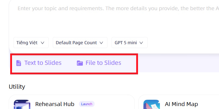 Cách thức tạo slide trên OceanDoc
