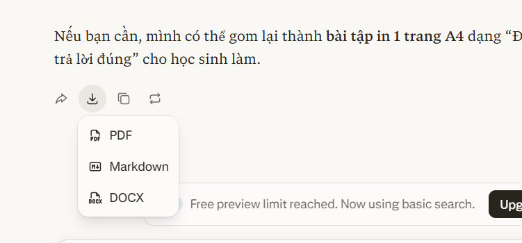 Tải câu hỏi ôn tập trên Perplexity AI