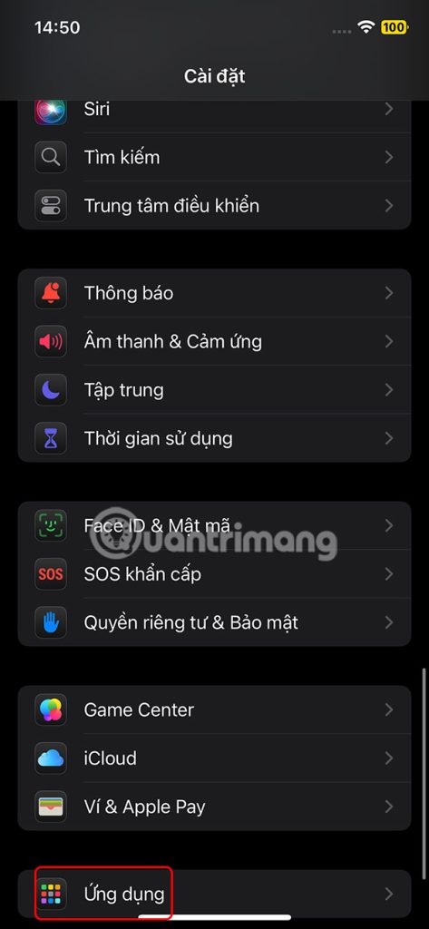 Chỉnh ứng dụng trên iPhone