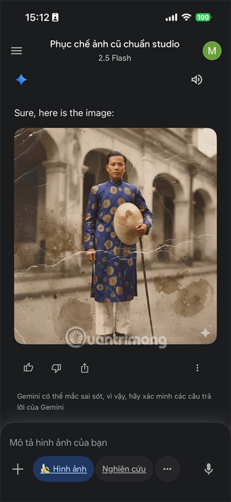 khôi phục ảnh cũ bằng AI