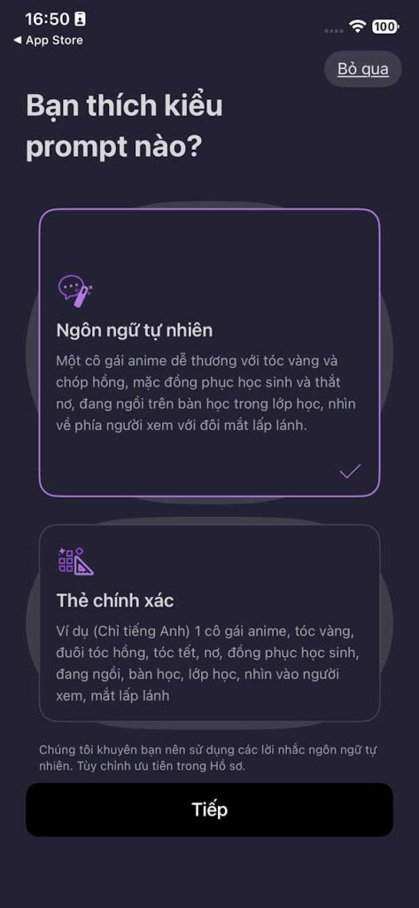 Chọn phong cách prompt tạo ảnh anime PixAI