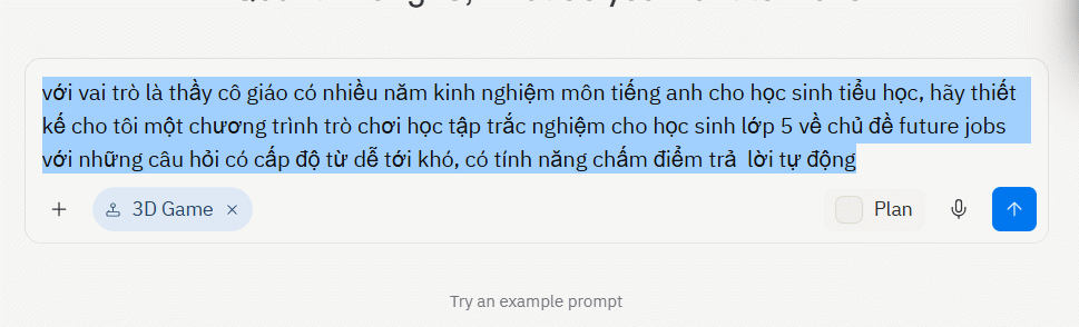 Mô tả trò chơi tương tác trên Replit