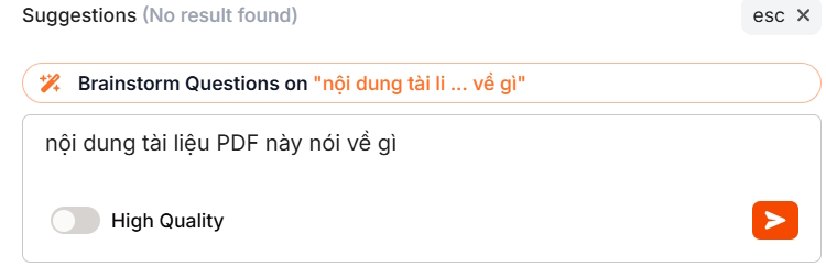 Chat với PDF trên Scispace