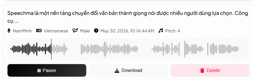 Tải giọng nói AI trên Speechma
