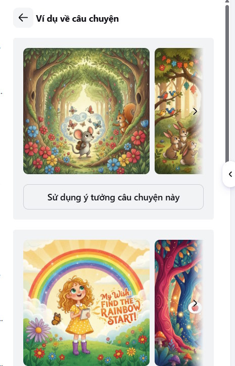 Storybook Canva có sẵn
