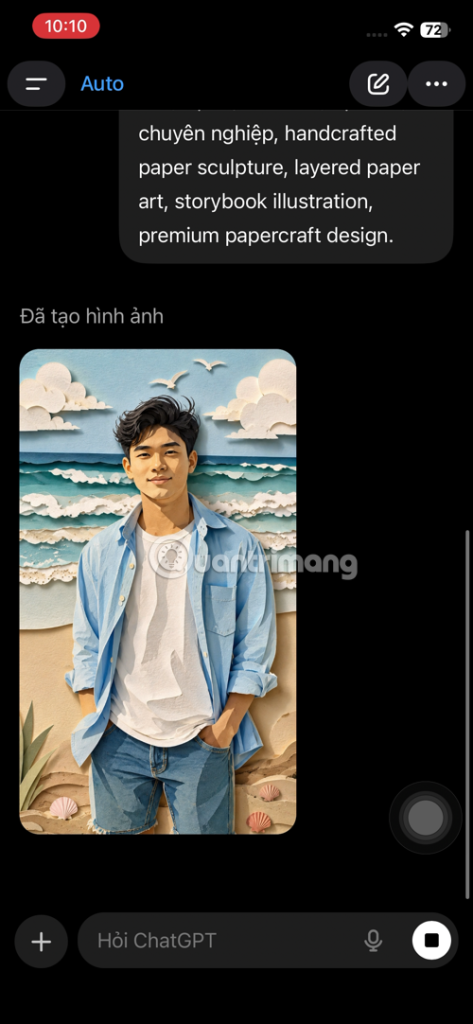 tạo ảnh cắt giấy 3D với AI