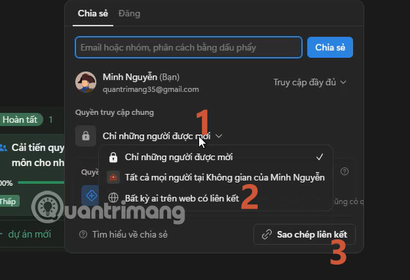 cách chia sẻ Template trong Notion