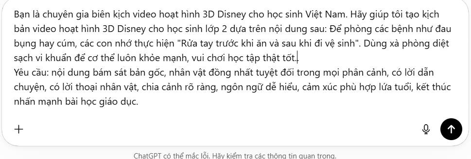 Câu lệnh tạo phân cảnh dựng video