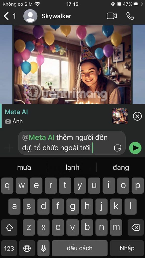 Thay đổi ảnh AI