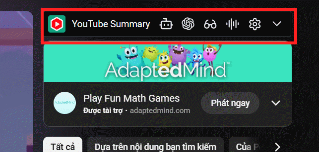 Tiện ích YouTube Summary with ChatGPT & Claude