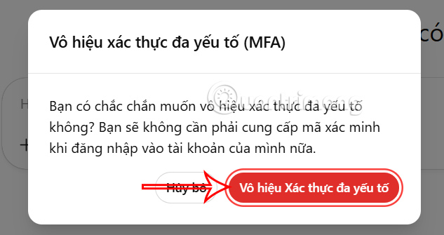 Thực hiện vô hiệu hóa bảo mật 2 lớp ChatGPT