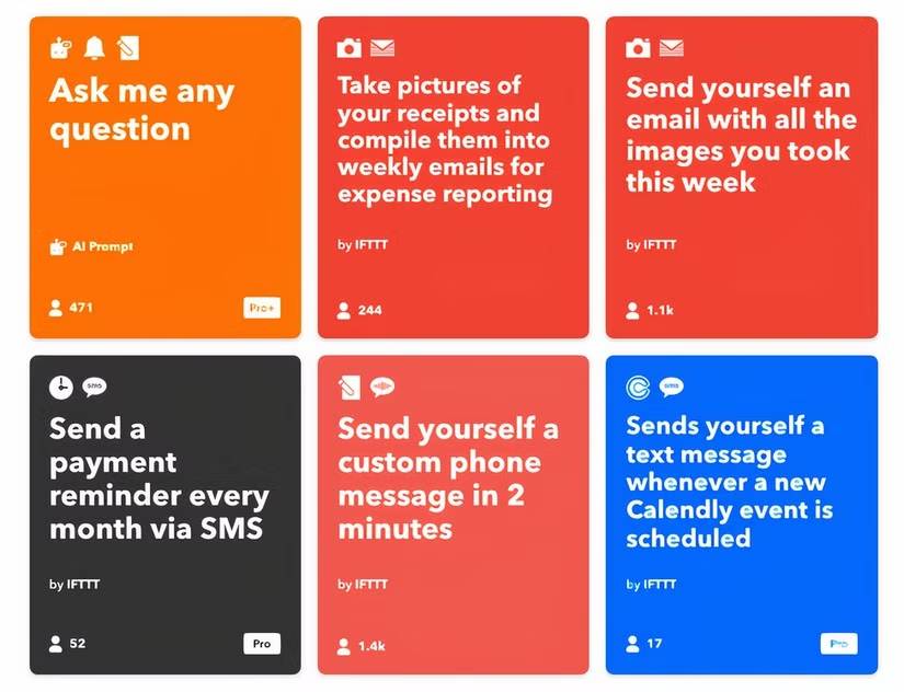 Gợi ý IFTTT