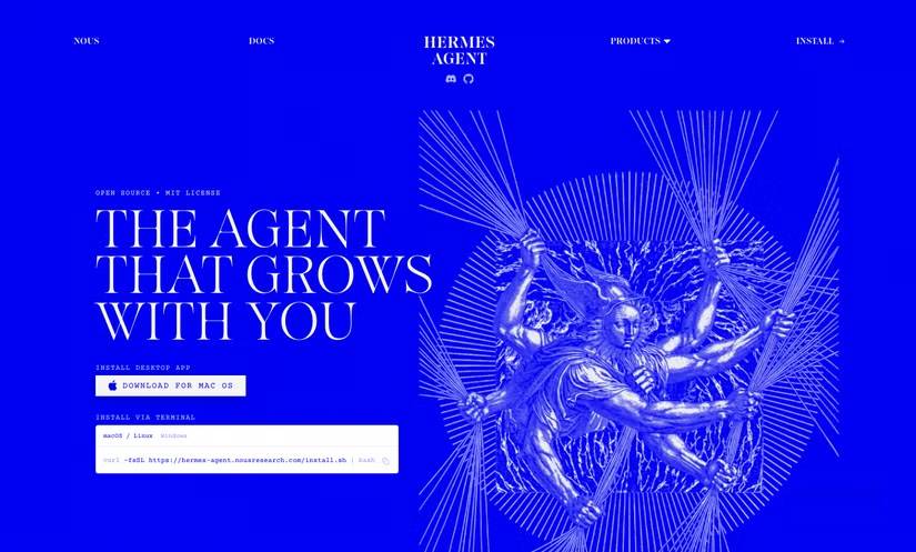 Trang web Hermes Agent