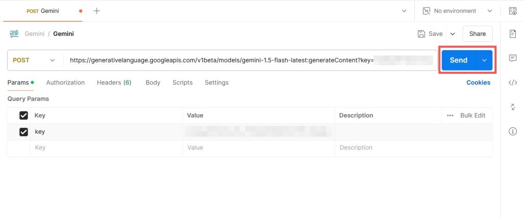 Nhấp vào nút Send trong Postman