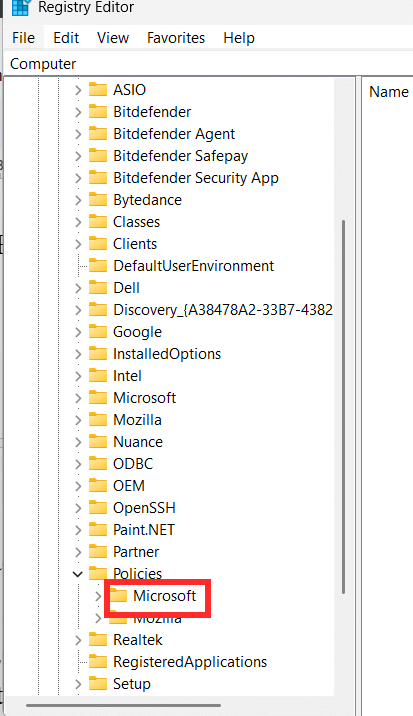 Truy cập Registry Editor 
