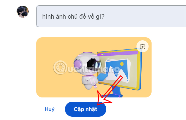 Cập nhật nội dung chat với Gemini 
