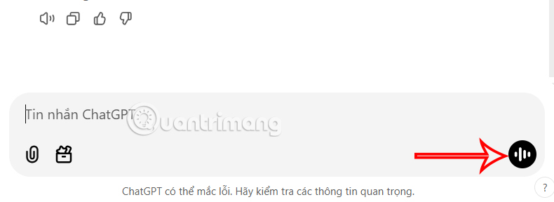 Chat voice trên ChatGPT