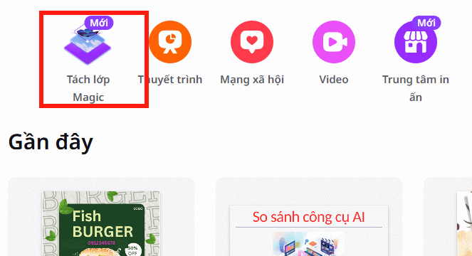 Công cụ tách layer trong Canva 