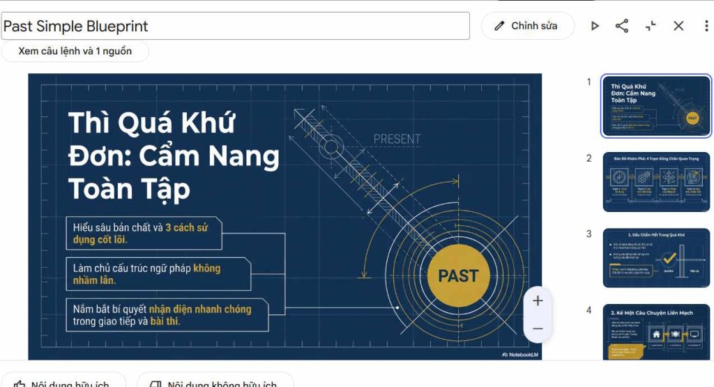 Chỉnh sửa lại trang thuyết trình đã tạo
