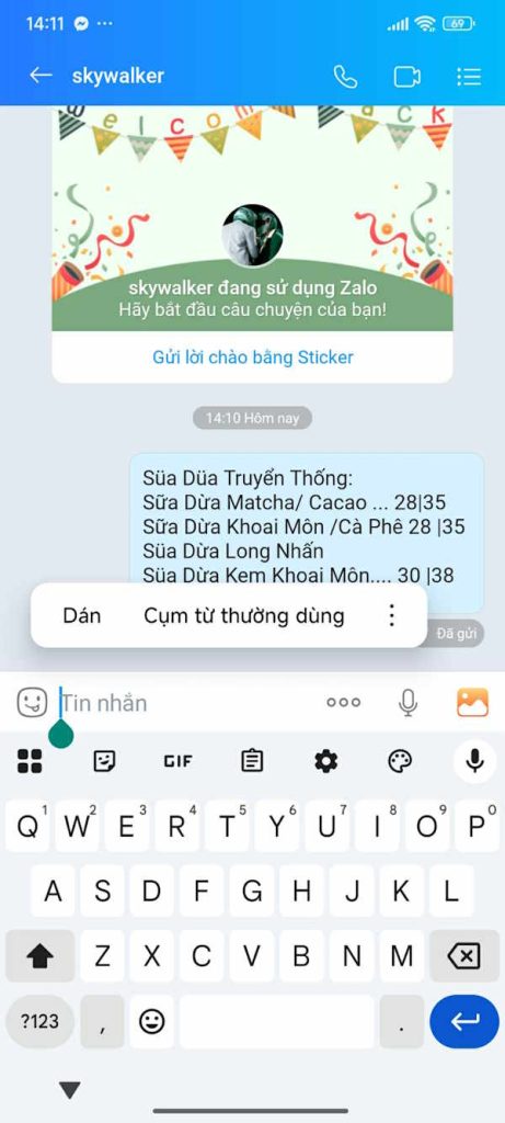 Chuyển chữ trong ảnh thành tin nhắn trên Zalo