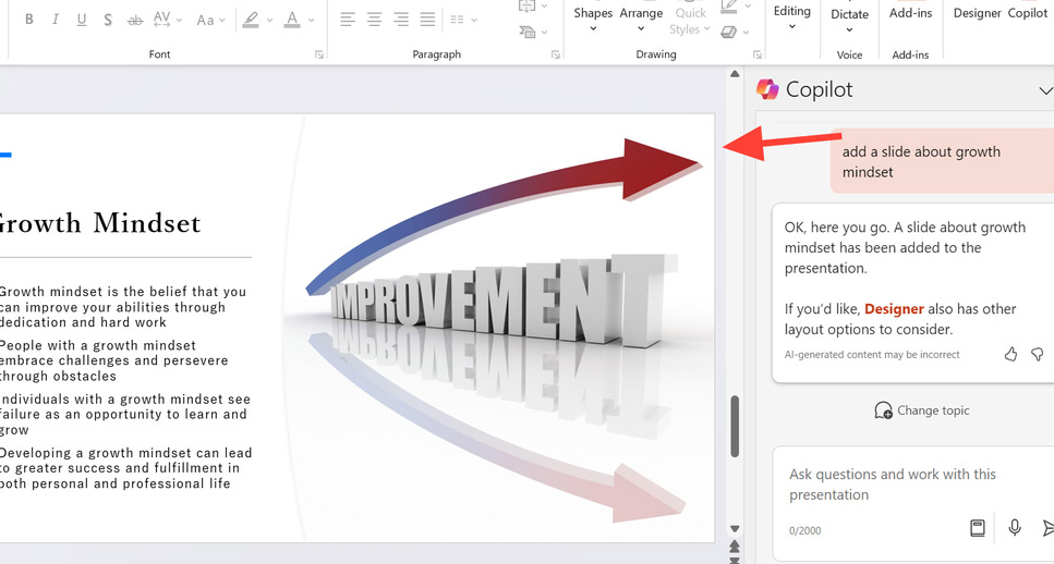 Slide mới thêm trên PowerPoint