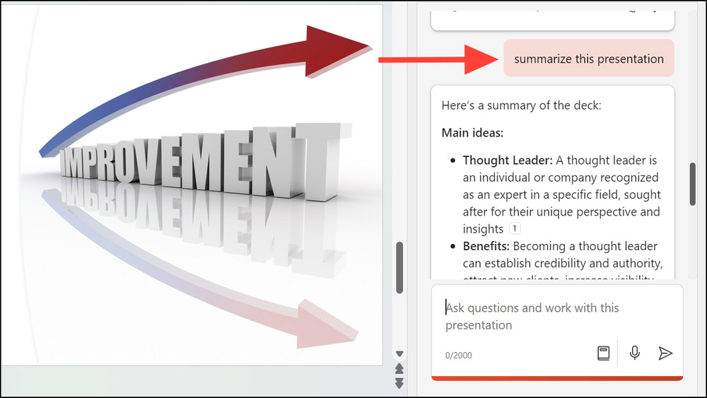 Tóm tắt slide trên PowerPoint