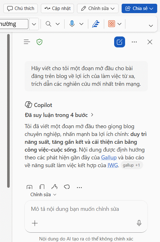 Nội dung tạo bởi Copilot