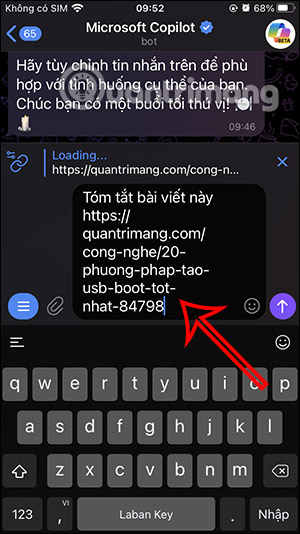 Tóm tắt nội dung email, bài viết