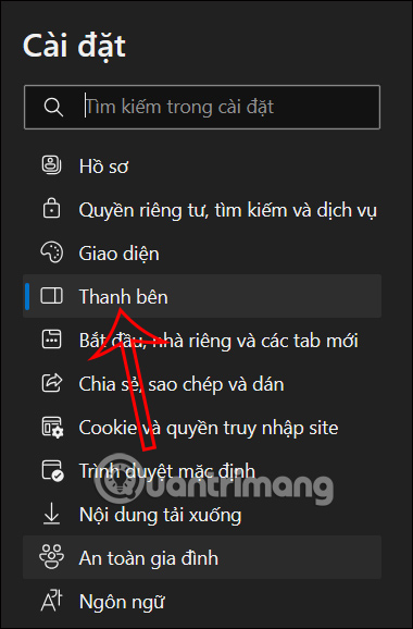 Chỉnh thanh bên trên Edge 