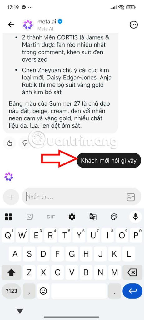Nhập câu hỏi về bài đăng