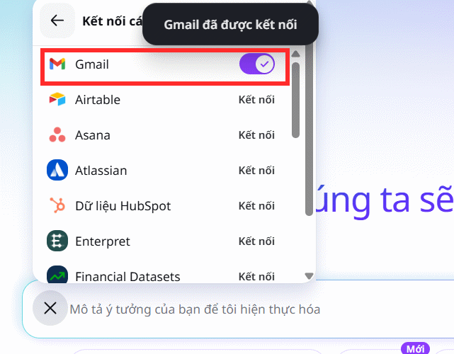 Sử dụng Gmail trên Canva 