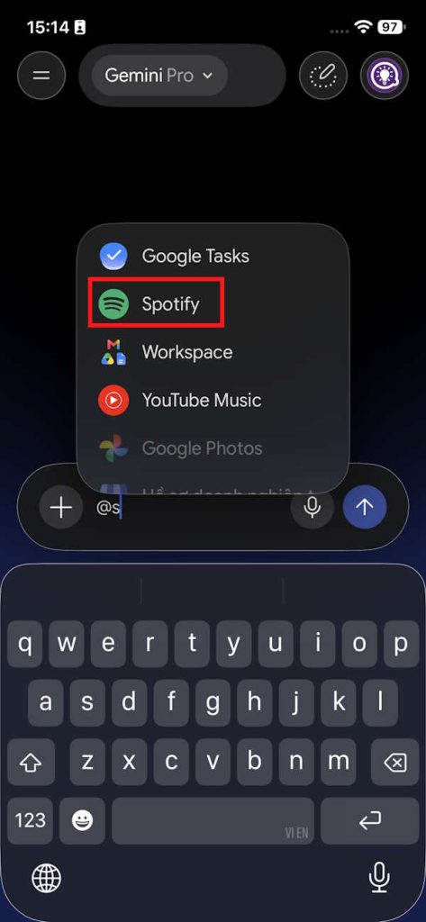 Dùng Spotify trong Gemini