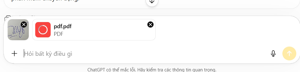 Tải chữ ký và tài liệu lên ChatGPT