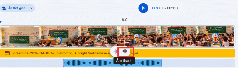 Chỉnh lồng tiếng AI video Google Vids