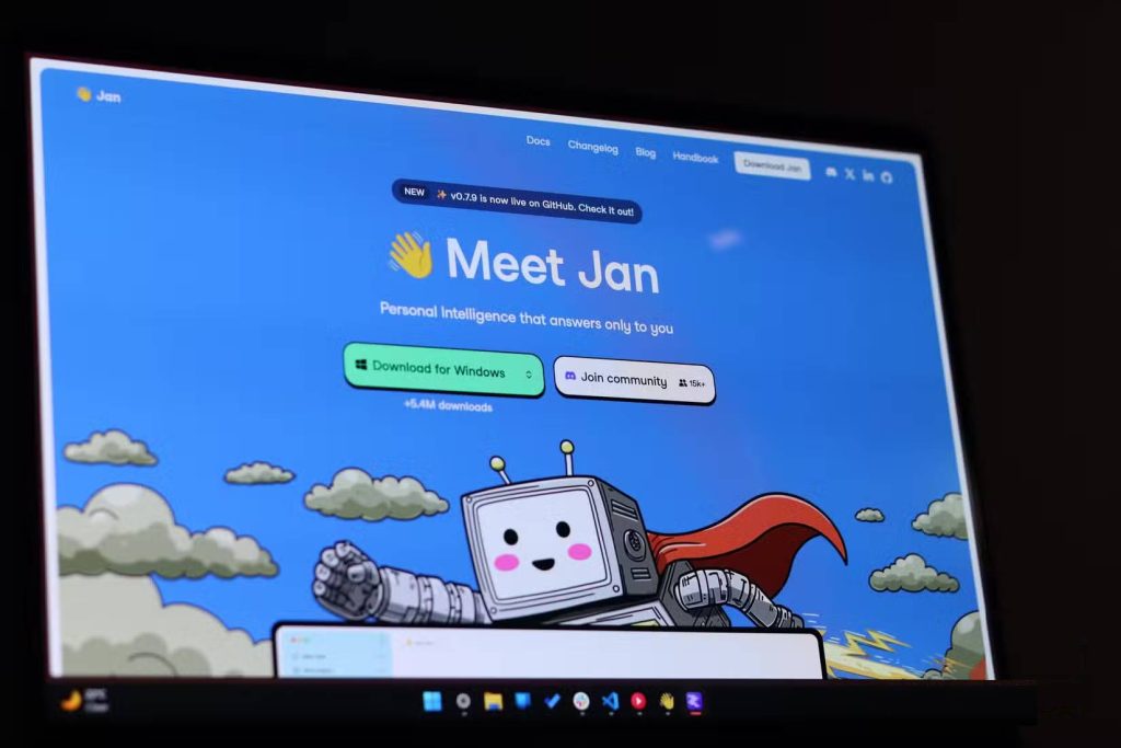 Trang web Jan được mở trên Windows 11