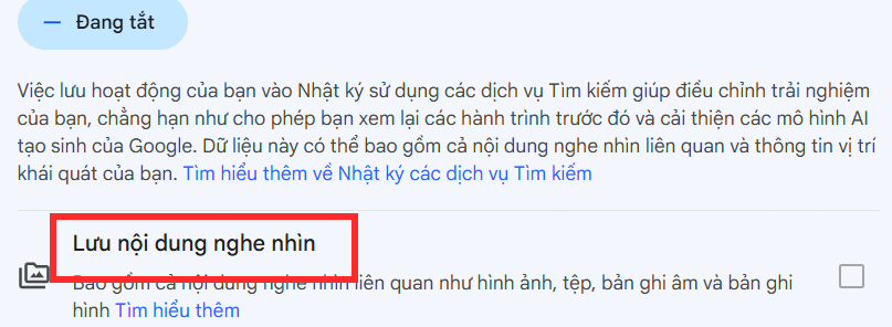 Tắt lưu tập tin khi tìm kiếm trên Google