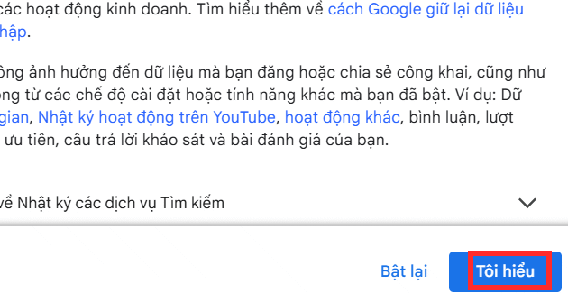 Tắt dịch vụ tìm kiếm của Google