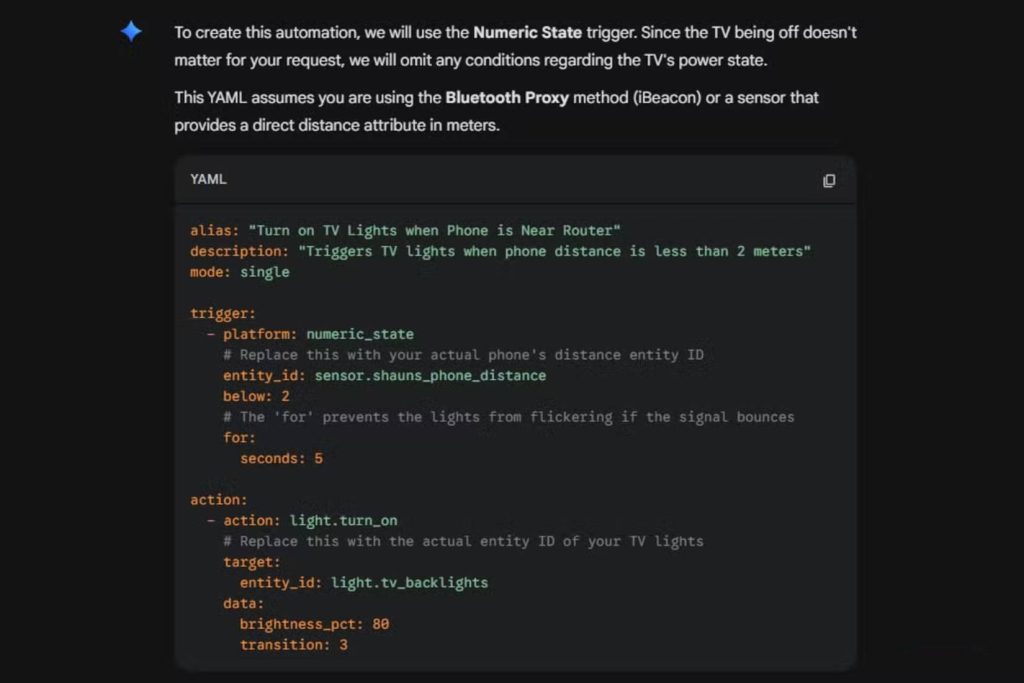 Code YAML của Gemini
