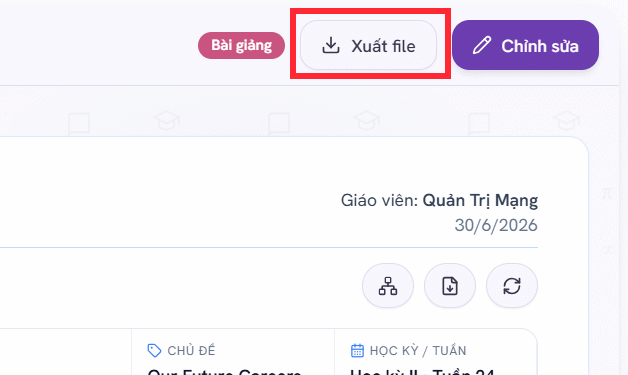 Nội dung mục soạn giáo án trên AutoExam.ai