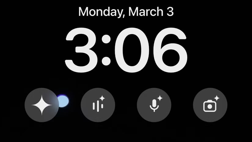 Widget màn hình khóa iPhone của Google Gemini.
