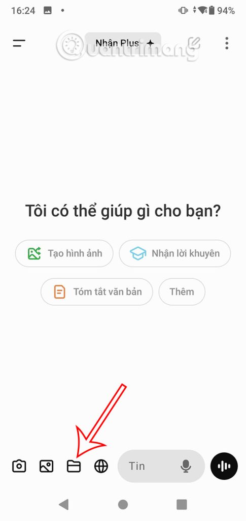 Chọn thư mục file 