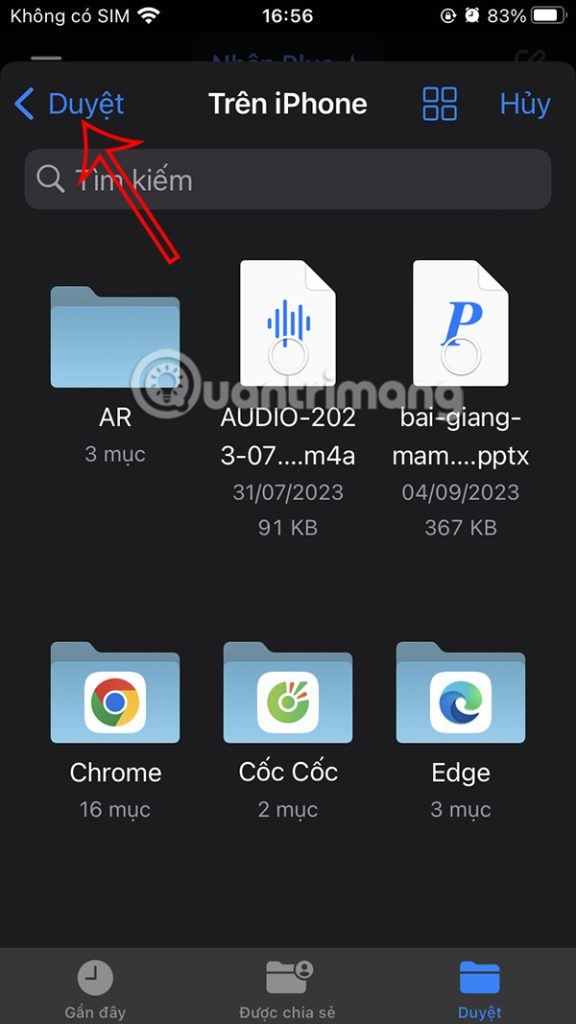 Ứng dụng Tệp quản lý file 