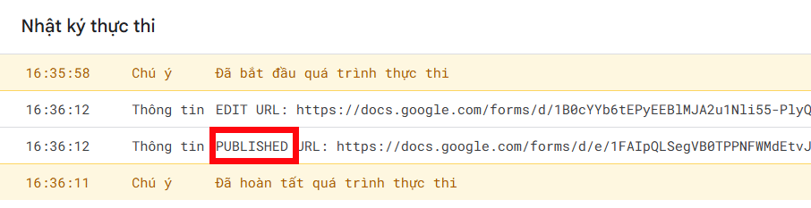 Link Google Form