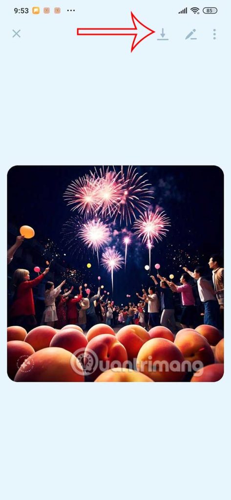 Tải ảnh AI trong đoạn chat Messenger