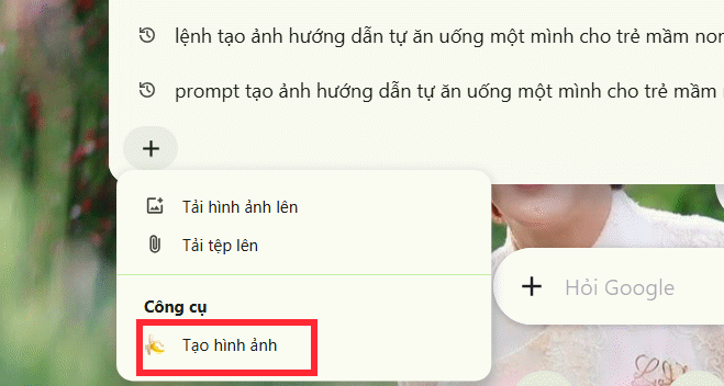 Công cụ tạo ảnh AI trên Chrome 