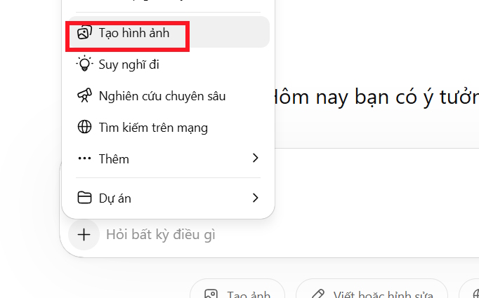 Tạo ảnh trên ChatGPT