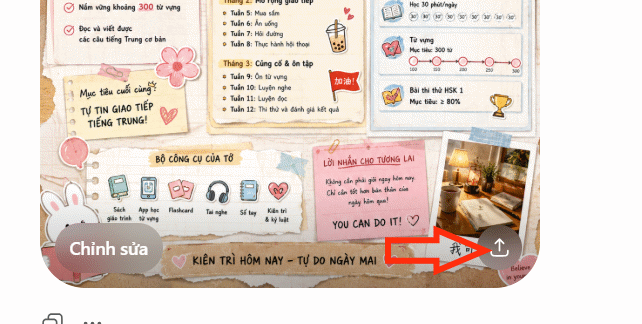 Tải ảnh kế hoạch mục tiêu trên ChatGPT