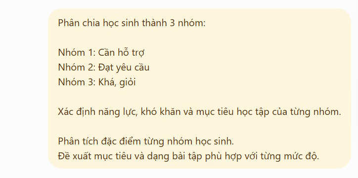 Phân tích nhóm học sinh
