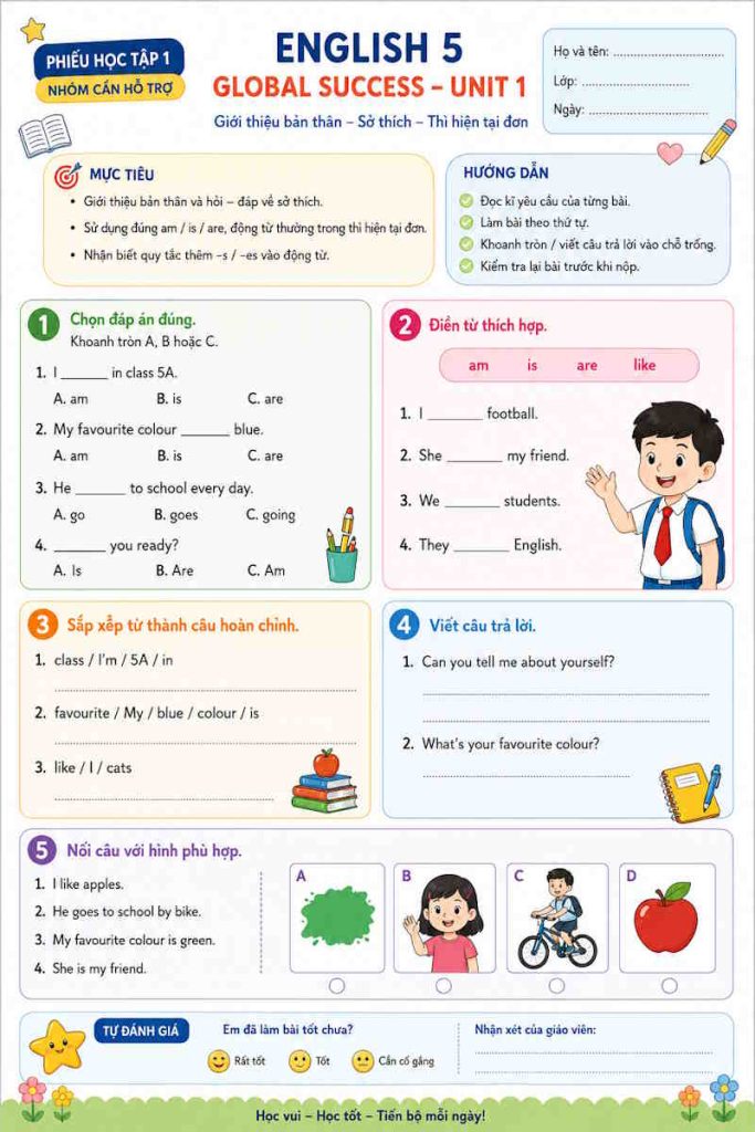 Phiếu bài tập phân hóa 