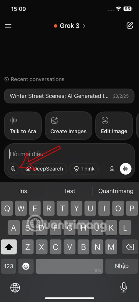 Giao diện Grok AI